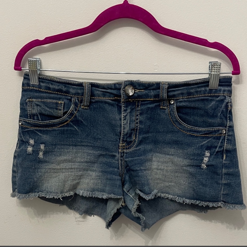 Y2K lower Rise Denim Blue 6 Women's Shorts